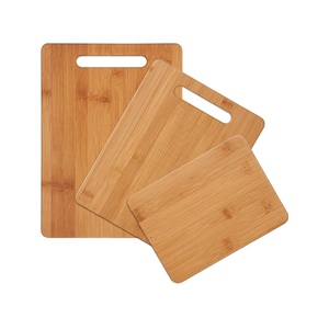 Ensemble de 3 planches à charcuterie réversibles double face Outil essentiel de coupe du bois pour la préparation et le service des repas Élégant et durable - Product Image 1