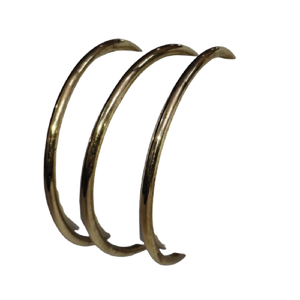 Bracelets classiques en laiton plaqué or poli, minimalistes, empilables, ronds, en métal, bijoux quotidiens durables pour femmes - Product Image 4