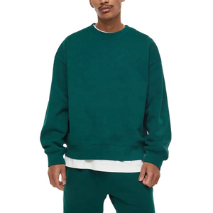 Sudadera de Hombre, Talla Grande, 100% Algodón, Felpa, Lisa, Informal, para Invierno, Estilo Urbano, Suave, para Uso Diario, Diseño Holgado - Product Image 1