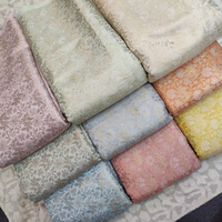 Tissu non tissé jacquard brodé de créateur, brocart, pour accessoires vestimentaires de mariage, draperie, textile doux de poids moyen, prêt à l'emploi