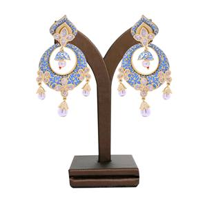 Pendientes colgantes tradicionales chapados en oro AD elegantes, joyería de imitación antigua de moda para fiesta, joyería de moda de exportación - Product Image 1