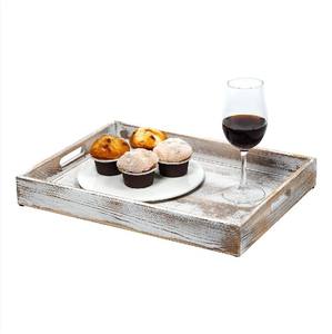 Plateau de service en bois de pin de taille et de conception personnalisées Plateaux décoratifs en bois faits à la main pour restaurant ou hôtel - Product Image 4