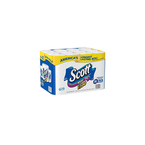 Papier toilette ultra doux et résistant, 3 plis, en pâte de bois vierge, marque [Nom de la marque], 24 méga-rouleaux = 96 rouleaux standard - Product Image 2