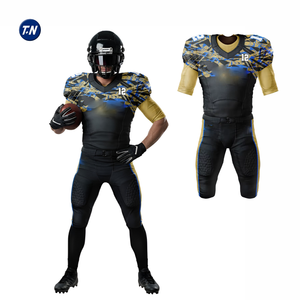 Maillot de football américain sur mesure de qualité professionnelle, respirant, en maille, grande taille, avec logo d'équipe personnalisé imprimé, prix d'usine - Product Image 2