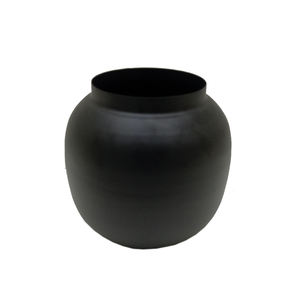 Decoración del hogar, florero metálico con acabado negro, forma personalizada, maceta, Metal jarrón de suculento, hogar, sala de estar decorativa - Product Image 6