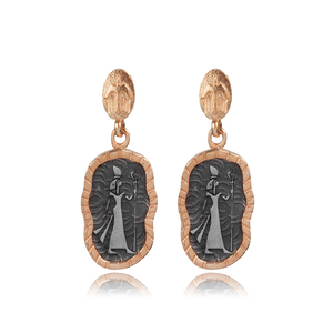 Style égyptien Cléopâtre Conception Symbole Ancien Boucles D'oreilles En Gros Turc À La Main 925 Bijoux En Argent Sterling - Product Image 6