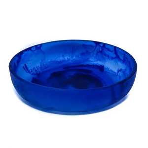 Tazón de resina pulido azul profundo ecológico desechable hecho a mano juego de cuencos para servir estilo americano regalo de negocios ensalada casera - Product Image 5