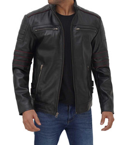 <b>Men's</b> Stylish High Quality Genuine Leather <b>Jacket</b> Latest Design Plain Dyed XS Size Best Popular Style Front Logo New Condition - Product Image 2