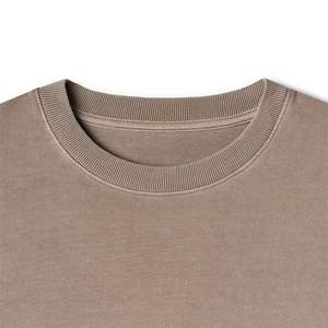 T-shirts pour hommes personnalisés, col rond, manches longues, style streetwear décontracté, performance, polyester/coton tricoté écologique, effet gonflé - Product Image 3