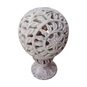 La última producción de fábrica, candelabro de esteatita Natural hecho a mano para velas en arte de hojas para tallar T, cena y artículo de decoración - Product Image 1