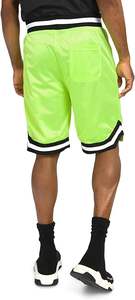OEM Custom Men's High Street Style Gym Basketball <b>Shorts</b> Double Layer Sublimation Solid Polyester Mesh <b>5</b> <b>Inch</b> <b>Inseam</b> Plain Dyed - Product Image 3