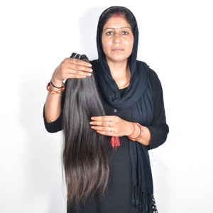 100% cutícula alineada Temple cabello humano Remy profundo tejido Natural rizado 8-32 pulgadas largo recto negro indio cabello humano - Product Image 1