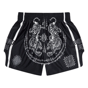 Pantalones Cortos de Muay Thai de Satén Personalizados OEM, Equipo de Lucha MMA Premium con Logotipo Frontal para Kickboxing y Grappling - Product Image 2