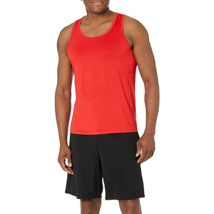 Débardeurs pour hommes en polyester 100% tricoté respirant, fabriqués au Pakistan, pour le fitness, la musculation, la gym, les vêtements décontractés, en solde à bas prix - Product Image 4