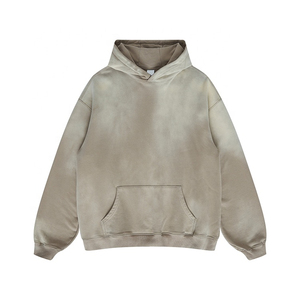 Garment Dye Acid Stone Washed Oversized Hoodie Custom Logo Plain Men Streetwear Pullover Hoodie Custom Made Pullover Hoodie - Product Image 3