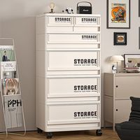 Gabinete con Cajones Deslizantes Multicapa, Organizador de Almacenamiento Apilable, Gabinete Móvil con Ruedas, Unidad de Almacenamiento con Cajones de Plástico