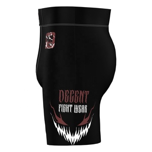 Men's MMA Shorts Sublimation Print Quick Dry Elastic Waist Casual Training Shorts with Pockets Logo Front Design - Product Image 4