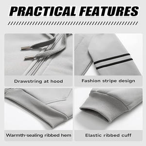 Men's Customizable Logo Design Cotton Fleece <b>Hoodies</b> Comfortable With Zipper for Winter Plain Dyed Style - Product Image 6