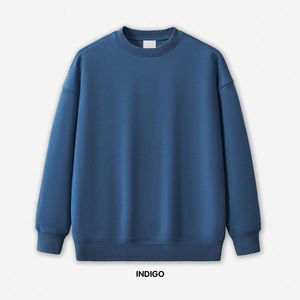 Conjunto de sudaderas con capucha 100% algodón personalizadas para hombre, Sudaderas con cuello redondo y manga larga de talla grande con estampado StonewashedPLAIN DYEED - Product Image 4