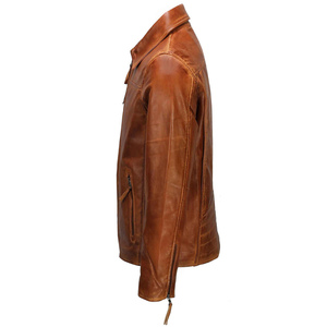 แจ็คเก็ตหนังผู้ชายทรงสลิมลำลองสำหรับฤดูหนาว กันลม กันน้ำ เป็นมิตรกับสิ่งแวดล้อม พร้อมซิปปิด  รับผลิตแบบ OEM - Product Image 4