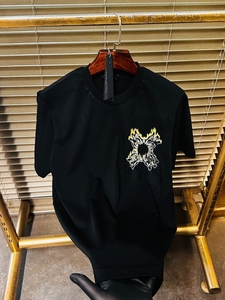 Camiseta de Manga Corta para Hombre, Talla Grande, de Seda/Algodón, Antipilling, con Estampado Animal, 300 Gramos, Cuello Redondo, Informal, Transpirable, Ecológica, OEM - Product Image 3