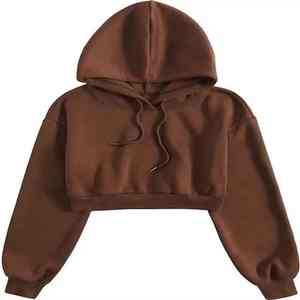 เสื้อฮู้ดตัวสั้นสำหรับผู้หญิงผ้านิ่มแขนยาวน้ำหนักเบาเข้ารูปดีไซน์ทันสมัยสำหรับใส่ไปยิมลำลองแนวสตรีทและใช้ในการเดินทาง - Product Image 6