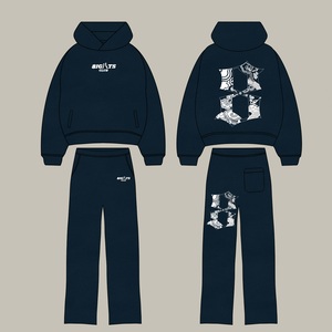 Conjuntos Deportivos de Felpa con Logotipo Bordado Personalizado de Alta Calidad para Mujer, Pantalones Rectos Casuales de Talla Grande, Conjuntos de Dos Piezas para Mujer - Product Image 3