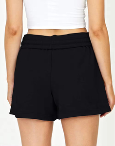 Shorts de sport décontractés pour femmes, taille mi-haute, respirants, séchage rapide, anti-transpiration, en polyester et élasthanne, coupe ample, pour l'été - Product Image 2