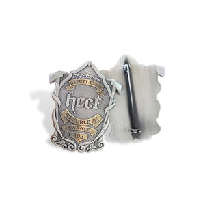 Muestra Gratuita de Insignia Personalizada de Latón Metálico con Relieve 3D para Detective Privado o Capellán - Product Image 1