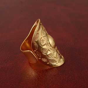 Latest Design Boho Pattern Band Tribal Brass <b>Rings</b> for Women 18K Gold Plated Ethnic <b>Statement</b> Wide <b>Ring</b> for Wholesale OEM ODM - Product Image 2