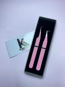 Pinzas Antimagnéticas de Acero Inoxidable Rosa Bebé de 90 Grados para Principiantes y Profesionales en Extensiones de Pestañas, Mango Cómodo, Punta Suave - Product Image 3