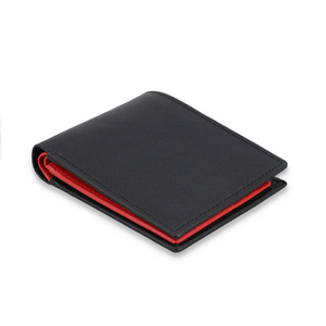 Portefeuille court en cuir véritable de créateur de logo personnalisé de haute qualité pour hommes, broderie à bas quantité minimale de commande, vente en gros de porte-cartes multiples de qualité supérieure, OEM - Product Image 1