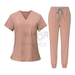 Uniformes de gommage d'hôpital personnalisés de la meilleure qualité Ensembles de hauts d'infirmière extensibles pour le travail Produit tendance pour les soins infirmiers médicaux - Product Image 1