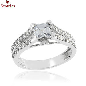 Luxury 925 Sterling Silver Half <b>Eternity</b> Band Trendy <b>Cubic</b> <b>Zirconia</b> Stone Wedding Engagement <b>Ring</b> for Women Classic for Parties - Product Image 1