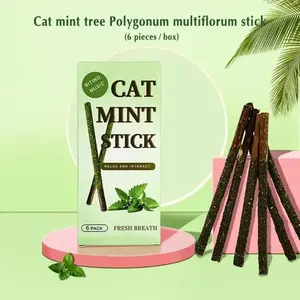 6 Palitos de Matatabi Natural para Gatos, Refrescantes de Aliento con Menta para la Limpieza Dental - Product Image 1