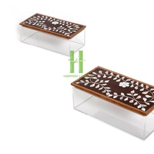 Caja de madera ecológica con incrustaciones de madreperla floral y caja de almacenamiento de acrílico, joyería y almacenamiento de Chocolate personalizado Vietnam - Product Image 2