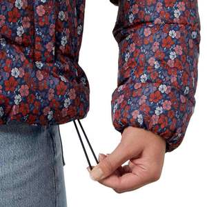 Blouson d'hiver matelassé en duvet de canard pour femme, veste bomber noire et rose, patchwork, designer de mode, veste courte personnalisée avec logo - Product Image 5