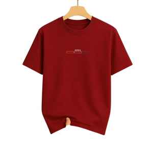 T-shirts pour hommes en jersey simple 100% coton de haute qualité, anti-froissement, col rond, coupe régulière, exigences personnalisées - Product Image 1