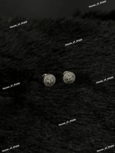 Baguette & Round Cut Moissanite Diamond Stud <b>Earrings</b> 925 Silver Iced Out Double <b>Halo</b> Set Hip Hop Unisex Party Wear Jewelry - Product Image 4