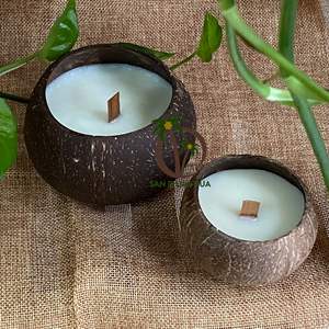 SUPPLIER in VIETNAM <b>COCONUT</b> SHELL <b>CANDLE</b> HOLDER WATERPROOF/ <b>COCONUT</b> SHELL for MAKING <b>CANDLE</b> HOLDER - Product Image 3