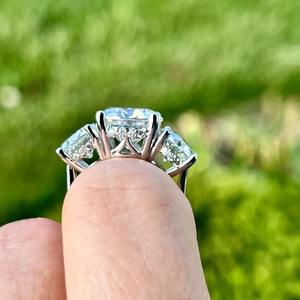 แหวนเพชรโมอิสสามชิ้นทำจากเงินสเตอริงเครื่องประดับฮิปฮอปทำจากเหล็กของขวัญเพชรอื่นๆที่สวยงามสำหรับเธอ - Product Image 5