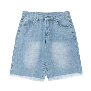 Pantalones cortos de mezclilla de verano de alta calidad para hombre, logotipo personalizado, secado rápido, transpirable y suave, superventas, hechos a medida, de talla grande - Product Image 3
