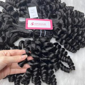 MEILLEURE VENTE Extension de cheveux humains brésiliens bouclés Raw Twist, paquets de cheveux brésiliens bouclés naturels vierges pour femmes noires - Product Image 3
