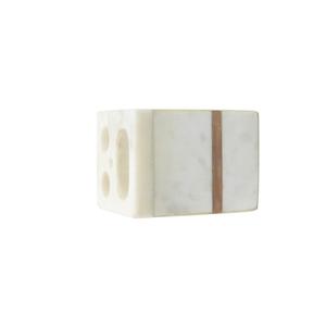 Gobelet décoratif en marbre de vente chaude pour accessoires de salle de bain avec motif veiné et appel de luxe au prix de gros de l'Inde - Product Image 3