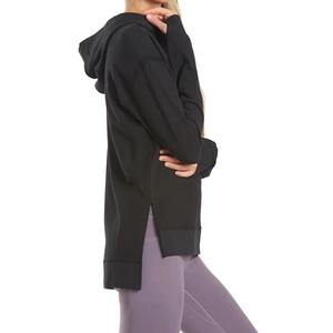 Sweat à capuche en coton spandex léger de style simple pour femmes pour le yoga d'hiver et les activités de plein air - Product Image 6