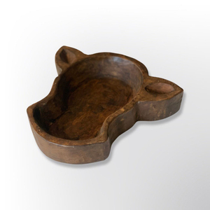 Tazón de masa de madera de vaca de granja rústica hecho a mano decoración occidental ecológica regalo único sostenible para acampar cuencos para ganado - Product Image 1