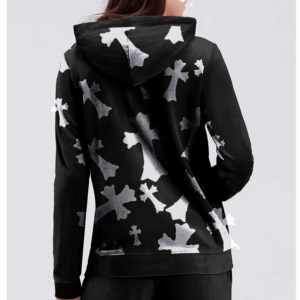 Ensembles pour femmes, ensembles de survêtements à capuche avec fermeture éclair, motif uni, velours polaire, vêtements de sport, survêtement 2 pièces, 100% coton - Product Image 3