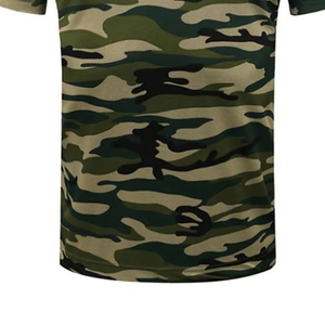 Camisetas de Hombre de Algodón 100% de Alta Calidad, Transpirables, con Estampado de Camuflaje Personalizado, Corte Regular Largo. - Product Image 3