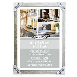 Cadre photo A3 en bois décoratif style bois flotté, cadre à bascule pour photos A1, A2, A4, 61 x 91,5 cm, pour toile, aluminium, bambou, peinture - Product Image 6