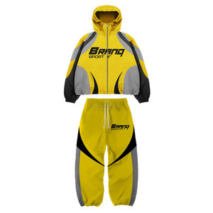 Ensemble de survêtement coupe-vent personnalisé avec logo Noly, pantalon de jogging respirant, veste coupe-vent, ensemble de survêtement deux pièces pour hommes - Product Image 3